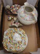A collection of Royal Winton Chintz ware to include plates, jug, dishes, trinkets etc (15)