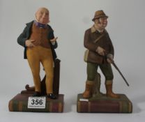 Ainsley character figures Micawber and The Game Keeper