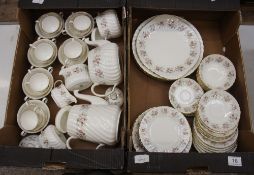 A collection of Minton Spring Bouquet dinner and tea ware ( 2 trays)  (67)
