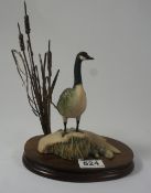 Border Fine Arts figure figure Goose on snow limited edition by F Divia, Made in Scotland ,height