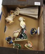 A collection of figures to include Coalport Paddington Bear figures, Royal Doulton mini Falstaff,