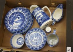 A collection of Cauldon early blue and white ware (21)
