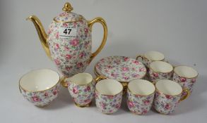 Royal Doulton Chintz floral coffee set (15)