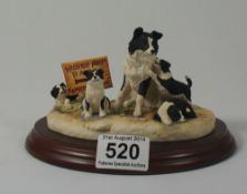 Border Fine Arts figure group Sheep dog & Pups "Family Welcome" limited edition by A Wall Made in