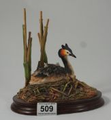 Border Fine Arts figure group Grebe & Chicks limited edition by Ray Ayres Made in Scotland ,height