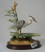Border Fine Arts figure group Heron & Fish " The Waiting Game" limited edition by Ray Ayres Made