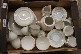 A collection of pottery to include Royal Doulton Berkshire teaset and an Ainsley teaset etc