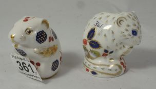 Royal Crown Derby Paperweight- Field mouse and Dormouse (2)