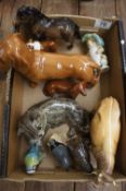 A collection of Beswick animals and birds (all damaged) (10)