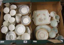 A collection of pottery to include Fielding's Lowestoft Style teaset and various Crown Staffordshire