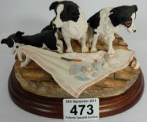 Border Fine Arts figure group of Sheep dogs " Our Nell" by Kerry Bell, height 11.5cm