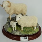 Border Fine Arts figure group Welsh Ram and Ewe by A Halls, height 18.5cm