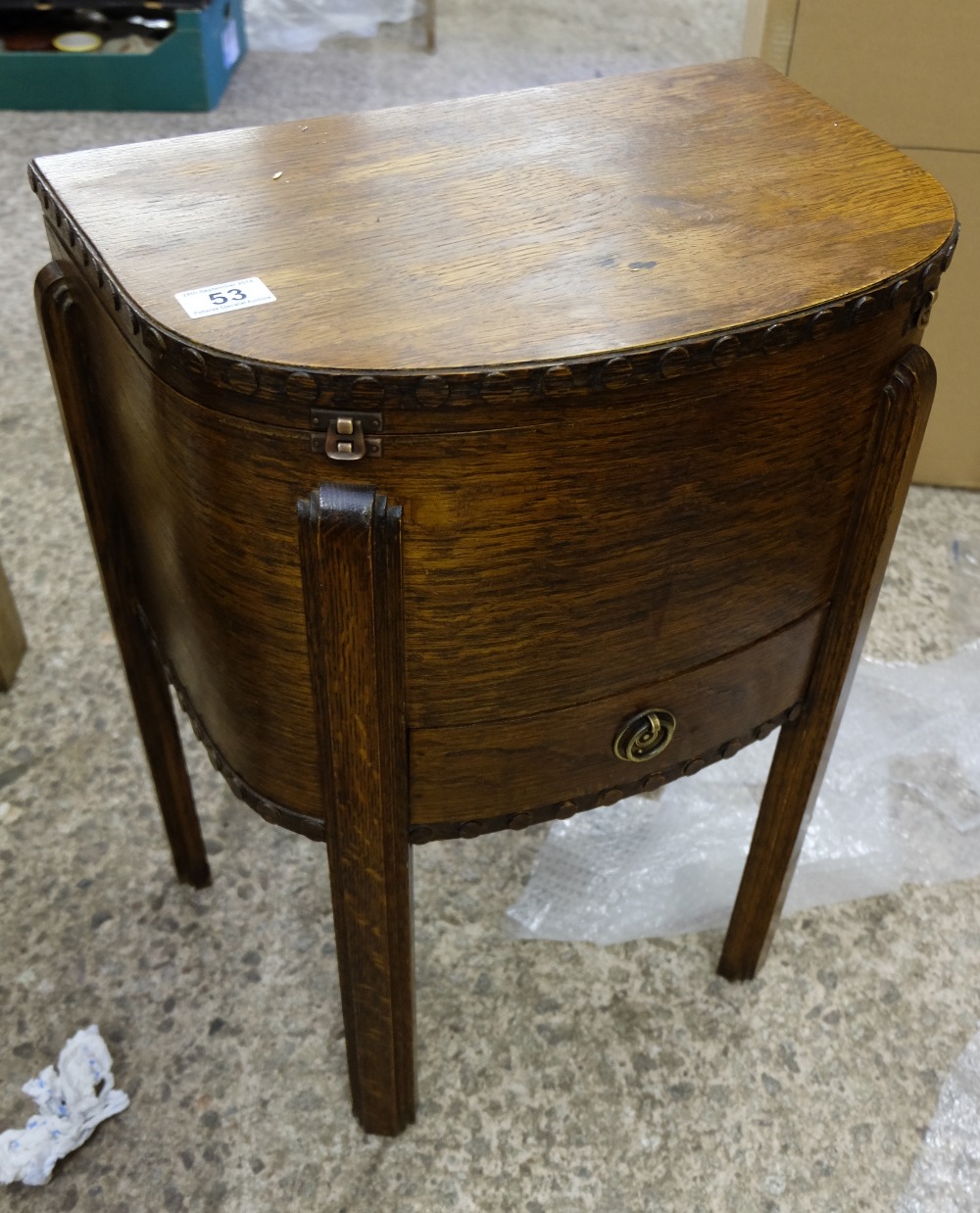 1930's Oak Sewing box