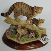 Border Fine Arts figure group of Wild Cats " Highland Secret" by Ray Ayres, height 14cm