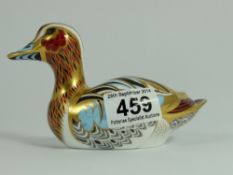 Royal Crown Derby Paperweight Collectors Guild Duck Gold Stopper and Boxed