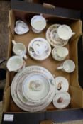 A collection of various pottery to include Royal Doulton Royal Albert Wedgwood peter rabbit items
