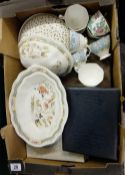 A collection of pottery to include Royal Albert teaware, Adams tureen and cover, boxed cutlery