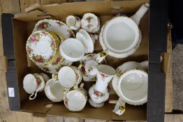 A collection of pottery to include Royal Albert old country rose teaset additional tea pot and