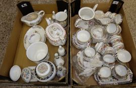 A collection of pottery to include Queens china tea set, Wedgwood Bianca tea pot, Wedgwood Runny