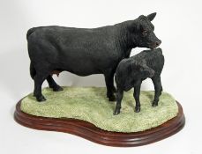 Border Fine Arts Figure Aberdeen Angus and calf NO 256/750 B0007 25cm in height