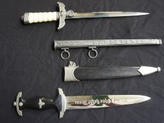 Reproduction German SS officers dagger in sheath and officers dress dagger (2)