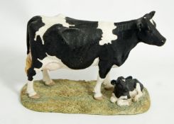 Border Fine Arts Figure Fresian Cow and Calf B160 11cm in height