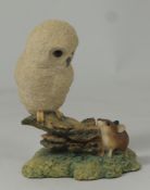 Border Fine Arts Figure Owl and Mouse 10cm in height