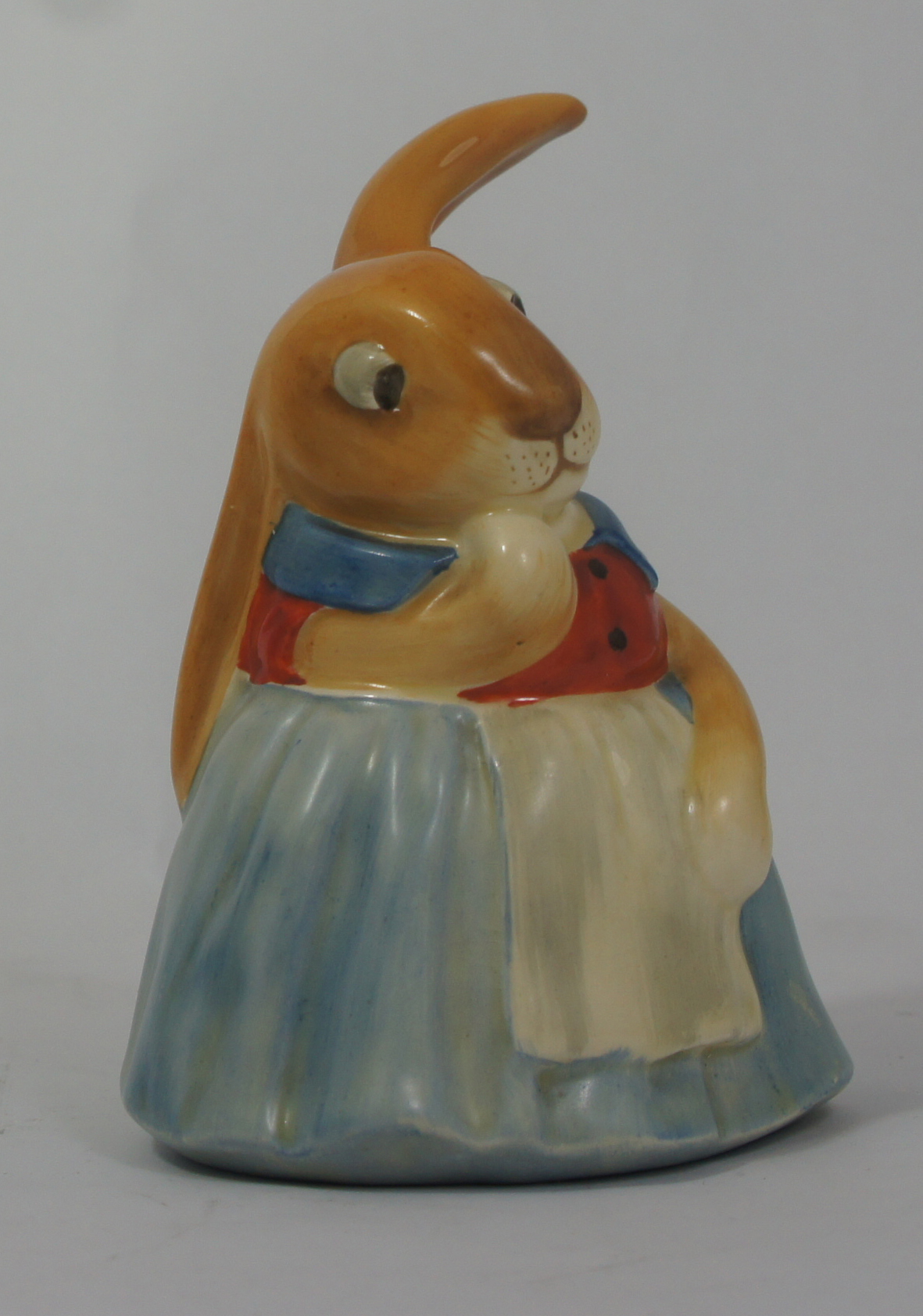 Early 1930's Royal Doulton Bunnykins Figure Mary, 15cm in height (ear restored)