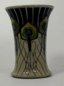 Moorcroft Trial Vase decorated with Art Noveau style flowers, dated 2012, height 15.5cm
