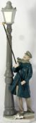 Lladro large figure of the Lamplighter , height 48cm in original box with certificate