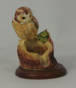 Border Fine Arts Figure Tawny Owl with Nest 541699 8cm in height