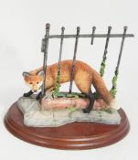 Border Fine Arts Figure Urban Fox B1067 Signed Ray Ayres NO 237/250 16cm in height