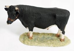 Border Fine Arts figure Dairy Bull 163 11CM in height (some wear to black areas)