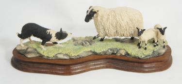 Border Fine Arts Figure Sheepdog and sheep 9cm in height