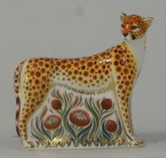 Royal Crown Derby Paperweight Cheetah, signature edition for Goviers, boxed
