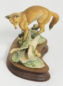 Border Fine Arts Figure Hunting Fox on twigs 13cm in height