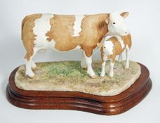 Border Fine Arts Figure Simmental Cow and Calf NO1204/1500 L103 15cm in height