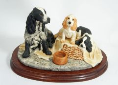 Border Fine Arts Figure Cocker Spaniel and pups B0312A 19cm in height