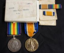 First world war medals awarded to 323008 GNR C W Powell. R.A, The Great War 1914-1919 and 1914-