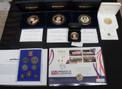 A collection of silver coins etc including Westminster memories of London 2012, coinage of Great