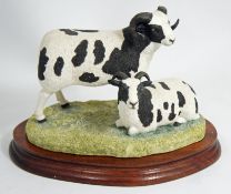 Border Fine Arts Figure Pair of Jacob Sheep (two Horned) NO 313/750 B0367 19cm in height