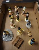 A Collection os Beswick Figures from the Cats Chorus comprising Cat Walking Bass CC6, Fat Cat CC9,