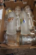 A collection of Large German Glass Beer Steins (10)