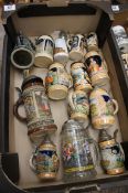 A collection of Small German Beer Steins (14)