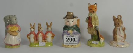 Royal Albert Beatrix Potter Figures And this pig had none, No more twist, Goody Tiptoes, Flopsy