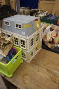 Large collection of Dolls, Dolls house, various furniture, cars etc