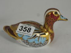 Royal Crown Derby Paperweight of Collector guild duck, Boxed