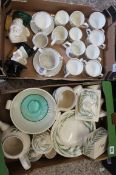 A collection of pottery to include Bridgwater sampleware consisting of pasta dishes, jugs,