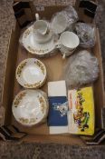 A collection of pottery to include Ridgway Ironstone Teaset, Commerative Charles & Diana coin, Tea