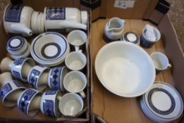 A collection of Royal Doulton Lambeth Stoneware Tangier dinner and Tea ware  ( 28)